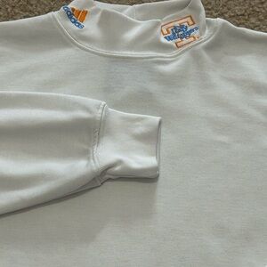 VTG Tennessee Lady Volunteers T Shirt Adult Small Mock Neck White Adidas NCAA